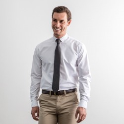 Plain Modern long sleeve Oxford shirt Henbury 150 GSM